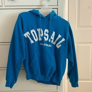 Teel/blue Topsail Island hoodie